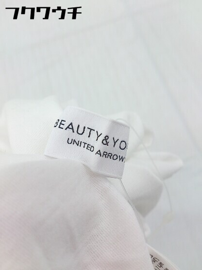 ◇ BEAUTY & YOUTH ビューティアンドユース UNITED ARROWS サイドスリット ノースリーブ カットソー ホワイト レディース_画像6