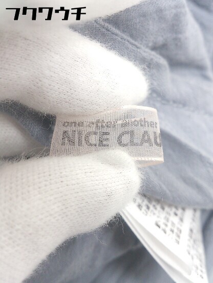 ◇ ◎ one after another NICE CLAUP ペチコート付き 半袖 ロング ワンピース サイズF グレー系 レディース_画像4