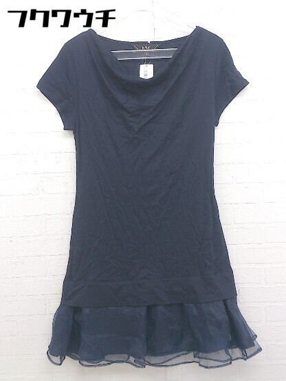 * To b. by agnes b. toe Be bai Agnes B switch short sleeves Mini One-piece size Tu navy lady's 