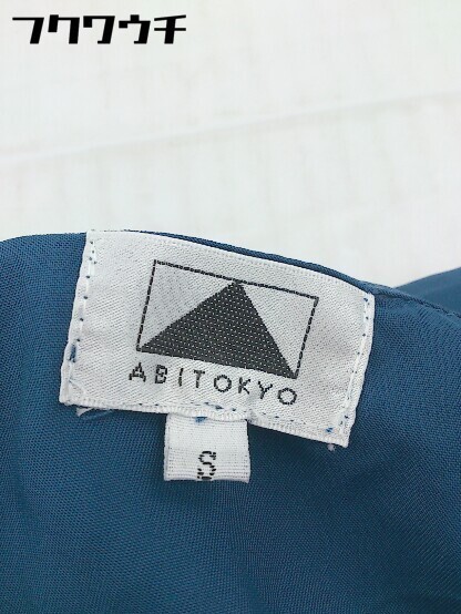◇ ◎ ABITOKYO アビトーキョー ベルト付 半袖 ロング ワンピース サイズS ブルー レディース_画像4
