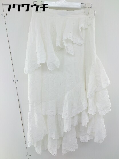◇ sister jane シスタージェーン フリル ティアード ロング フレア スカート サイズ S ホワイト レディース_画像1