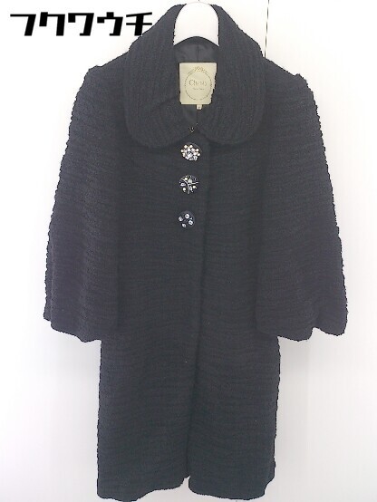 # Chesty Chesty biju- long sleeve coat size 0 black lady's 