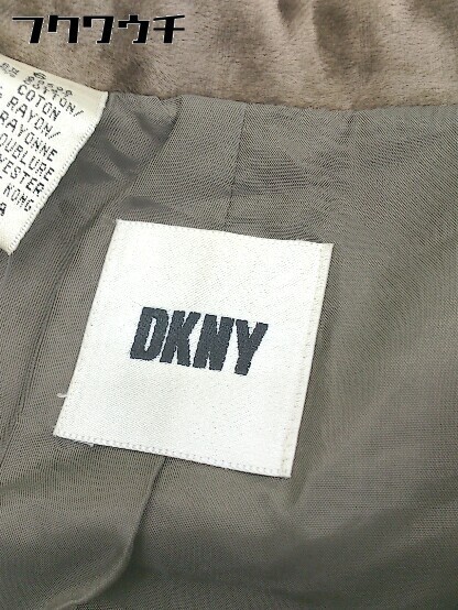 ◇ DKNY ダナキャランニューヨーク 光沢感 長袖 ジャケット サイズ6 ブラウン レディース_画像4