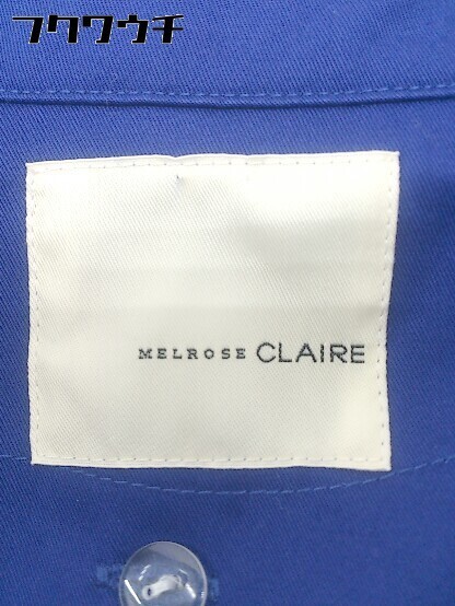 ■ ◎ MELROSE claire CL メルローズクレール ライナー付 長袖 トレンチ コート サイズ3 パープル レディース_画像4
