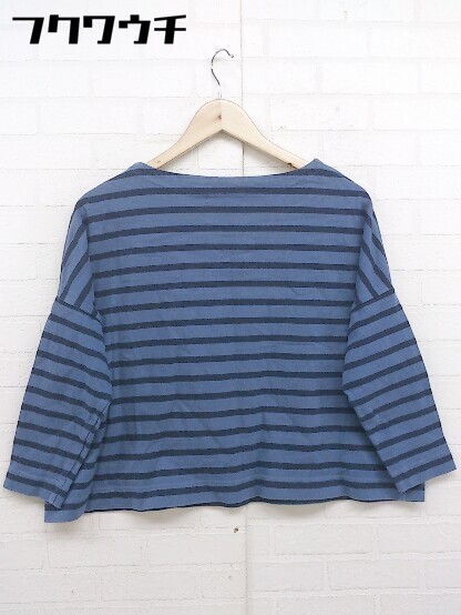 ◇ Traditional Weatherwear MACKINTOSH ボーダー 七分袖 Tシャツ カットソー サイズS ブルー系 レディース_画像3