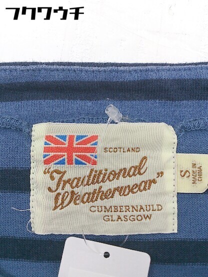 ◇ Traditional Weatherwear MACKINTOSH ボーダー 七分袖 Tシャツ カットソー サイズS ブルー系 レディース_画像4