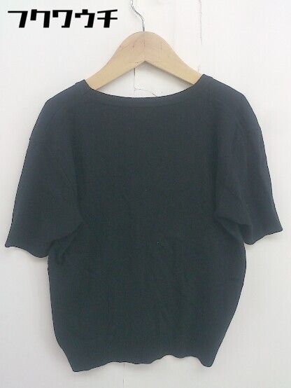 ◇ agnes b. アニエスベー フランス製 Vネック 半袖 Tシャツ カットソー サイズ2 ブラック レディース_画像3