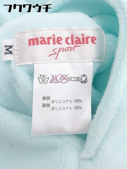 ◇ marie claire ジップアップ ロゴ 刺繍 リバーシブル 長袖 ジャケット サイズM ネイビー ライトブルー レディース_画像6