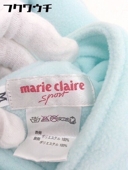 ◇ marie claire ジップアップ ロゴ 刺繍 リバーシブル 長袖 ジャケット サイズM ネイビー ライトブルー レディース_画像5