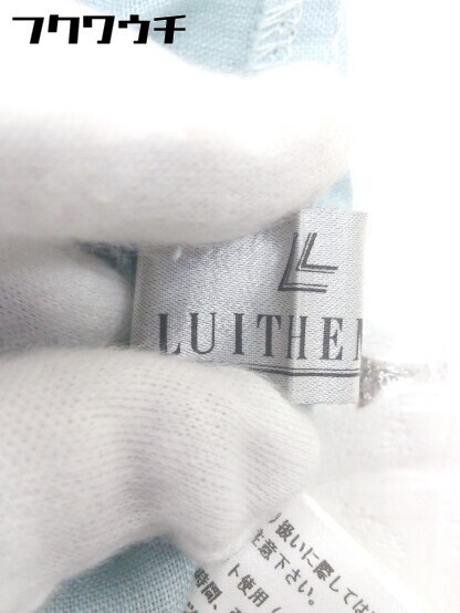 ◇ LUITHEMIS ルイテミス リネン100% 長袖 ジャケット サイズ42 ミントブルー系 レディース_画像4