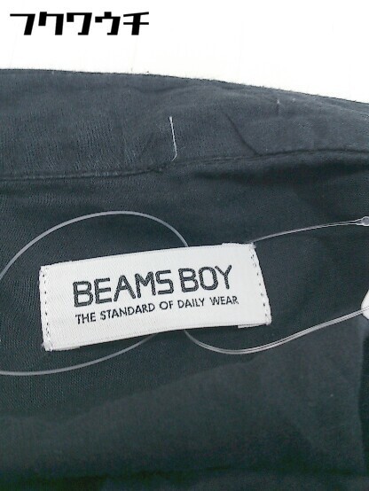 ◇ trepied × BEAMS BOY 刺繍 五分袖 ブラウス カットソー サイズF ブラック ブルー ホワイト系 レディース_画像4