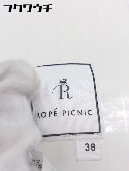 ◇ ROPE PICNIC ロペピクニック ツイード調 ノースリーブ ミニ ワンピース サイズ38 ブラック ホワイト系 レディース_画像4