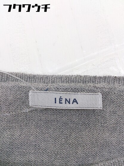 ◇ IENA イエナ ウール ニット ボーダー 刺繍 長袖 セーター グレー ブラック レディース_画像4
