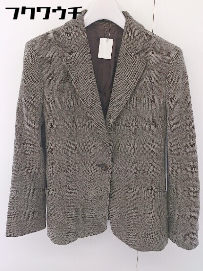 * COMME CA DU MODE Comme Ca Du Mode single 1B long sleeve tailored jacket size 9 Brown ivory lady's 