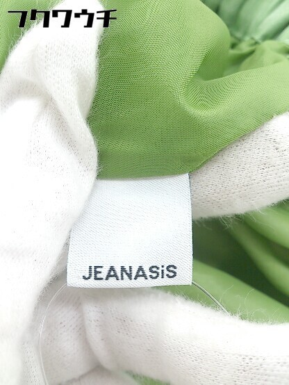◇ JEANASIS ジーナシス サテン調 ウエストゴム ロング ギャザー スカート サイズ F グリーン レディース_画像4