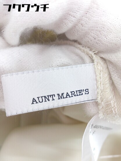 ◇ Aunt Marie's アントマリーズ バンドカラー ピンタック 比翼 長袖 シャツ サイズF クリーム系 レディース_画像6