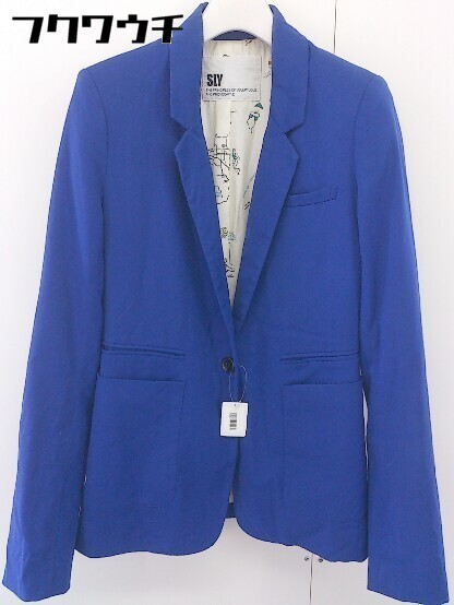 ◇ SLY スライ 1B 長袖 テーラードジャケット サイズ1 ブルー レディース_画像2
