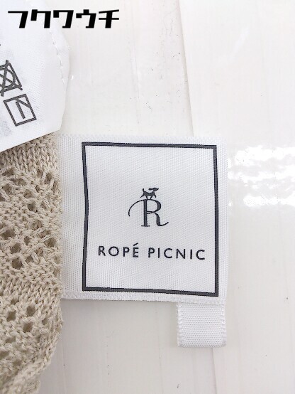 ◇ ROPE PICNIC ロペピクニック ノースリーブ 総柄 カットソー サイズ38 ベージュ レディース_画像5