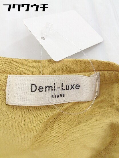 ◇ Demi-Luxe BEAMS デミルクス ビームス 半袖 ロング ワンピース マスタード レディース_画像4