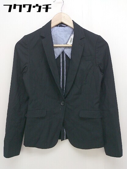 ◇ SUIT SELECT スーツセレクト シングル 1B 長袖 テーラードジャケット サイズ7 ブラック レディース_画像2