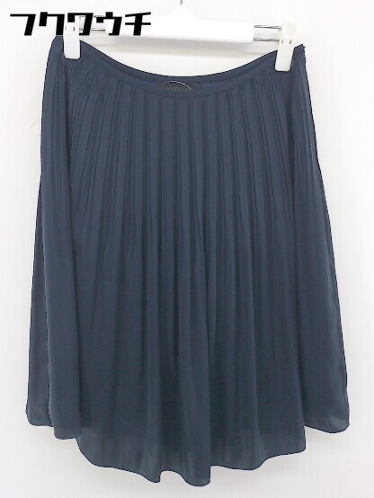 * UNTITLED Untitled Random knees height semi pleated skirt size 2 navy series lady's 