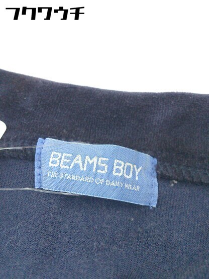 ◇ ◎ BEAMS BOY ビームス ボーイ ベロア調 3B 長袖 ジャケット ブレザー 表記なし ネイビー レディース_画像4