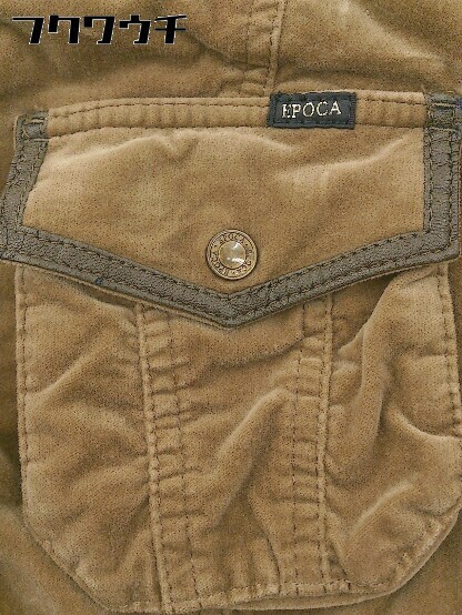 ◇ EPOCA エポカ ベロア 長袖 ジャケット サイズ40 ブラウン レディース_画像7
