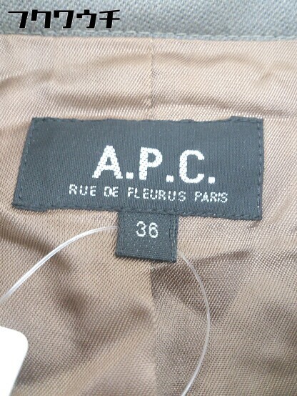 ◇ A.P.C. アーペーセー 長袖 テーラード ジャケット サイズ36 グレー レディース_画像4