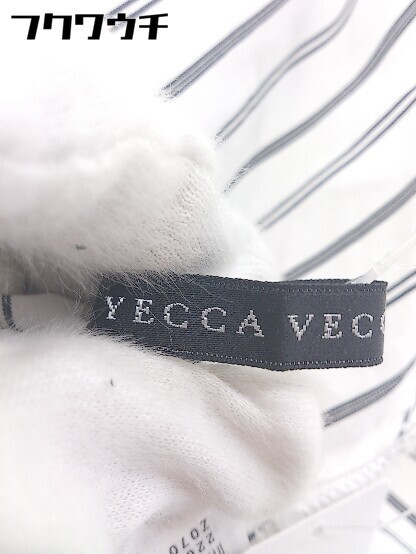 ◇ YECCA VECCA イェッカ ヴェッカ ストライプ 長袖 ロング ワンピース サイズF ホワイト系 レディース_画像6