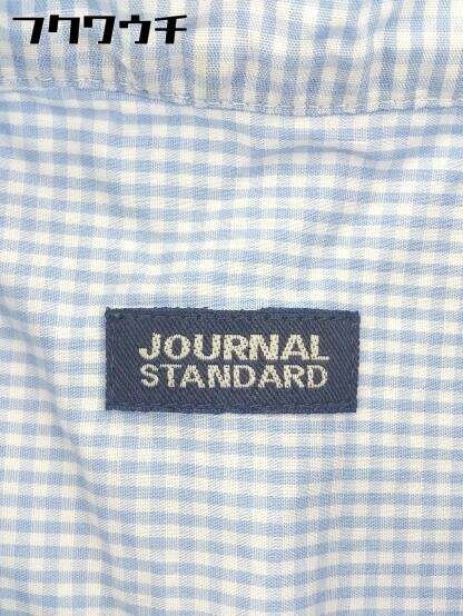 ◇ JOURNAL STANDARD ジャーナルスタンダード チェック 七分袖 シャツ ブラウス ブルー系 レディース_画像4