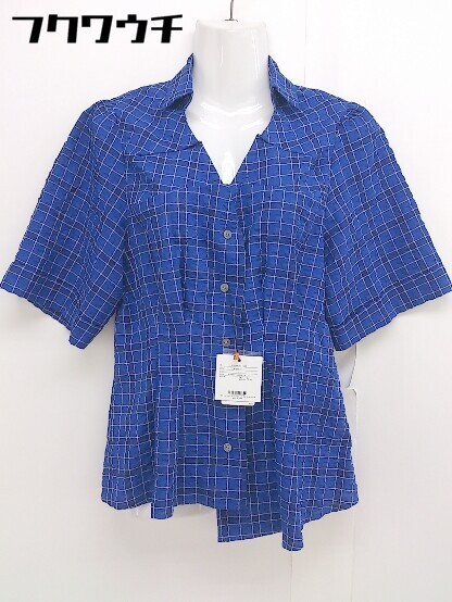 ◇ ◎ SLY スライ タグ付き 半袖 シャツ ブラウス サイズ2 ブルー系 レディース_画像2