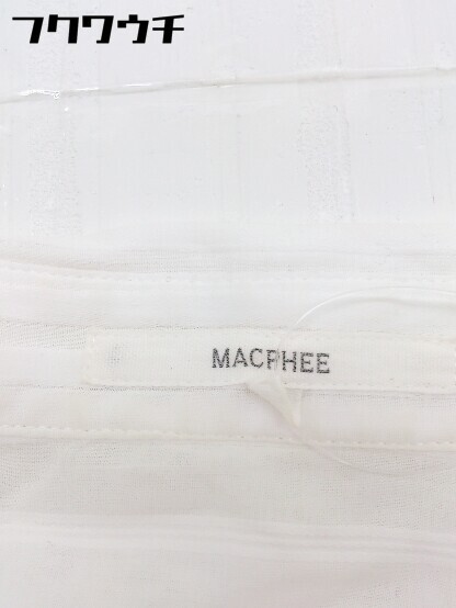 ◇ ◎ MACPHEE マカフィー TOMORROWLAND 長袖 シャツ ブラウス サイズ38 オフホワイト レディース_画像4
