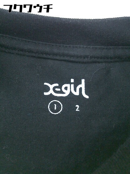 ◇ X-girl エックスガール 半袖 Tシャツ カットソー サイズ1 ブラック レディース_画像4