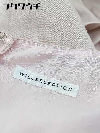 ◇ WILLSELECTION ウィルセレクション 半袖 膝丈 ワンピース サイズS ライトピンク レディース_画像4