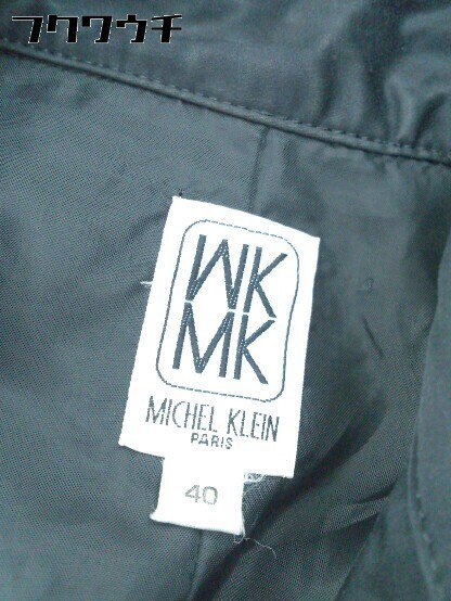 ■ MK MICHEL KLEIN エムケーミッシェルクラン 長袖 コート サイズ40 ブラック レディース_画像4