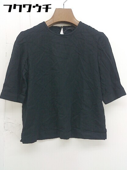 ◇ A.P.C. アーペーセー フランス製 クルーネック 半袖 Tシャツ カットソー サイズS ブラック レディース_画像1