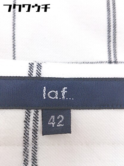 ◇ la.f… ラ エフ チェック パンツ サイズ42 ホワイト レディース_画像5
