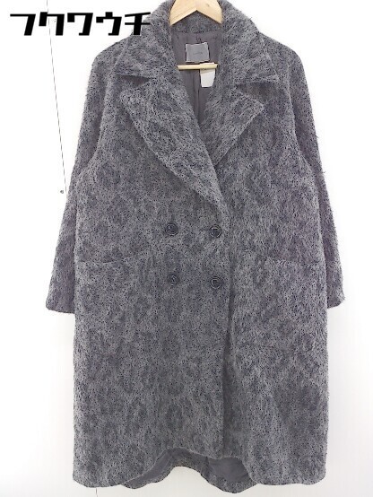 # Luftroberuf Toro -b double button long sleeve fur coat size 38 gray lady's 
