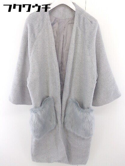 # titivatetiti Bait no color long sleeve fur coat size S gray lady's 