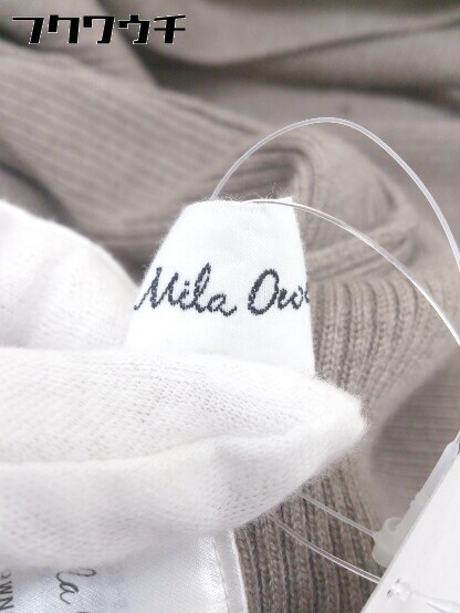 ◇ Mila Owen ミラ オーウェン リブニット 長袖 ロング ワンピース サイズ0 グレージュ系 レディース_画像5