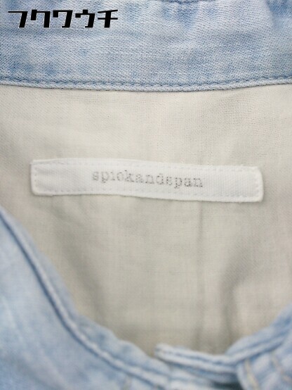 ◇ ◎ Spick & Span スピック＆スパン 長袖 ワーク シャツ ライトブルー レディース_画像4