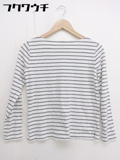 ◇ NATURAL BEAUTY BASIC ボーダー 長袖 Tシャツ カットソー サイズM ホワイト系 レディース_画像3