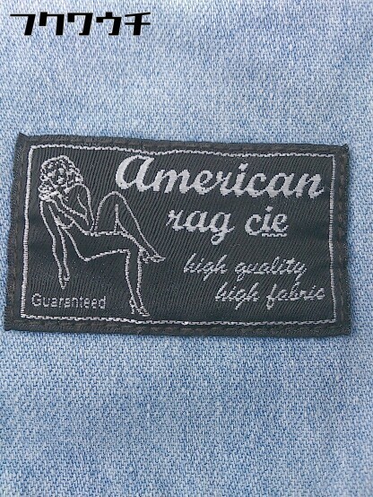 ◇ AMERICAN RAG CIE アメリカンラグシー ロゴ 刺繍 長袖 シャツ サイズF ライトブルー レディース_画像4