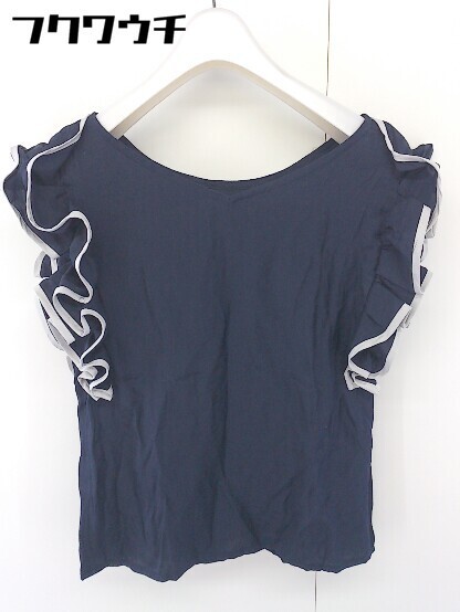 *** unused * dazzlin Dazzlin tag attaching blouse cut and sewn size FREE navy lady's 