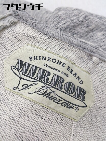 ◇ SHINZONE シンゾーン バックジップ 半袖 膝丈 ワンピース サイズF グレー レディース_画像4