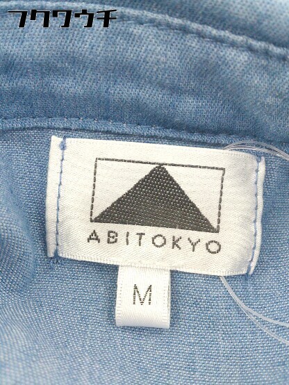 ◇ ABITOKYO アビトーキョー 半袖 膝下丈 ワンピース サイズM ブルー系 レディース_画像4