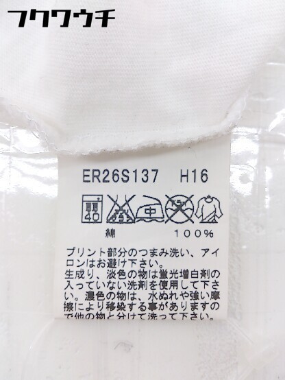 ◇ agnes b アニエスベー 半袖 Tシャツ カットソー サイズT1 ホワイト ブラック系 レディース_画像10