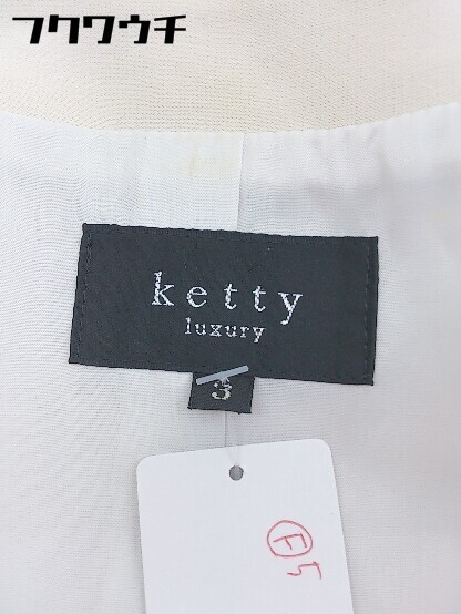 ◇ ketty ケティ シングル 1B 長袖 テーラードジャケット サイズ3 ライトベージュ レディース_画像4