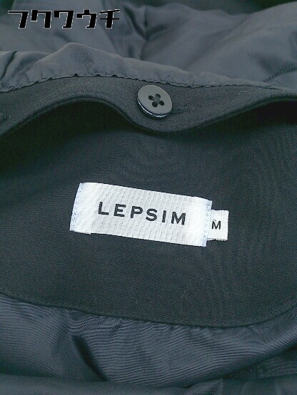 ■ ◎ LEPSIM レプシィム フード付き 中綿 ジップアップ 長袖 コート サイズ M ネイビー レディース_画像4