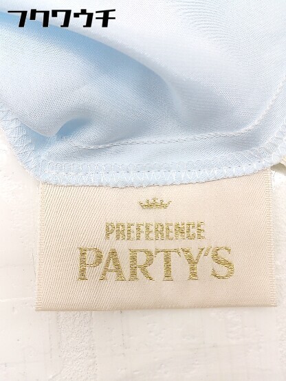 ◇ ◎ PREFERENCE PARTY'S タグ付き ビジュー付き ノースリーブ ミニ ワンピース サイズ38 ホワイト ブルー系 レディース_画像6